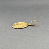 Estate 18K Y Gold 16mm Religious Medal Pendant
