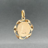 Estate 18K Y Gold Mother Mary Medal Pendant