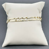 Estate 14K Y Gold 6.56mm Figaro Bracelet