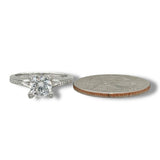 Claude Thibaudeau Montaje de compromiso de oro de 18 quilates con diamantes de 0,25 quilates