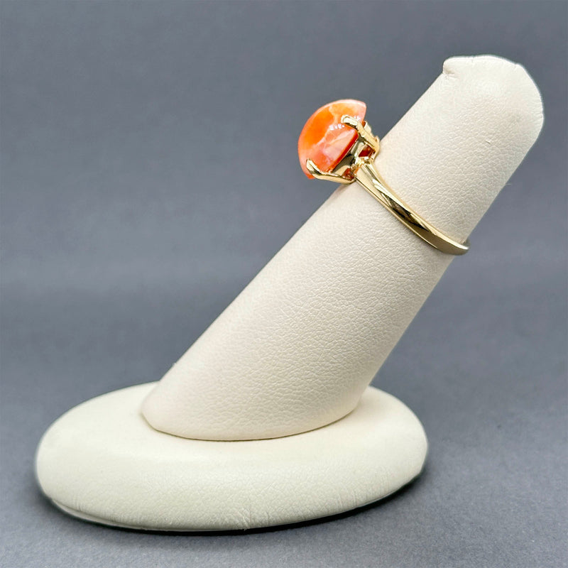 Estate 14K Y Gold 3.63ct Fire Opal Ring