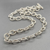 Estate SS Knurled 10.2mm 18.5” Cable Chain