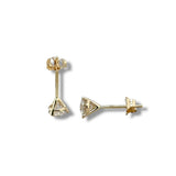 14K Y Gold 0.50ctw F/VS1 Lab-Created Diamond Martini Set Earrings