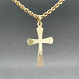 Estate 14K Y Gold 34.19mm Cross Pendant