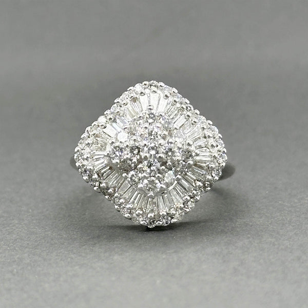 Estate Effy 14K W Gold 1.59ctw Diamond Cocktail Ring