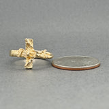 Estate 14K Y Gold Crucifix Ring
