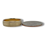 14K Y Gold 6mm Brushed Finish with Edging Wedding Band 10