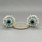 Estate Lagos SS 18 Topaz Caviar Earrings