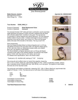 Estate 14K W Gold 0.75ct Saphire & 0.43ctw Diamond Ring