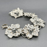 Estate SS Flower Link Bracelet