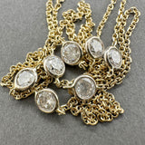 Estate 14K Y Gold 1.26ctw I-J/SI1-I1 Diamond By The Yard Necklace