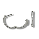 14K W Gold 0.50ctw G-H/SI2 20mm Oval In/Out Diamond Hoop Earrings