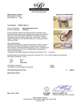 Estate 14K W Gold 0.51ctw Diamond In/Out Hoop Earrings