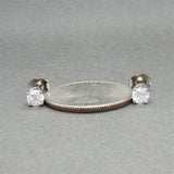 Estate 14K W Gold 0.68ctw G/SI2 Diamond Stud Earrings