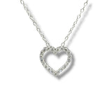 SS 0.25ctw F-G/VS2 Lab Created Diamond Heart Pendant