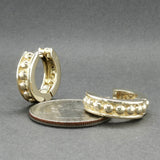 Estate 14K Y Gold 18.79mm Huggie Earrings
