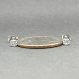 Estate 14K W Gold 0.28ctw Diamond Stud Earrings