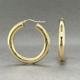 Estate 14K Y Gold 36.3mm Hoop Earrings