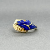 Estate 14K Y Gold Antique Pearl Fish Ring