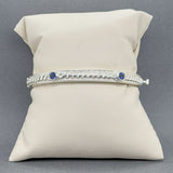 Estate Judith Ripka SS Amethyst Bangle Bracelet