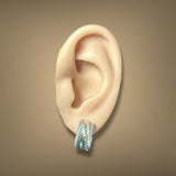 Estate David Yurman SS 14 Cable Collectibles Hoop Earrings