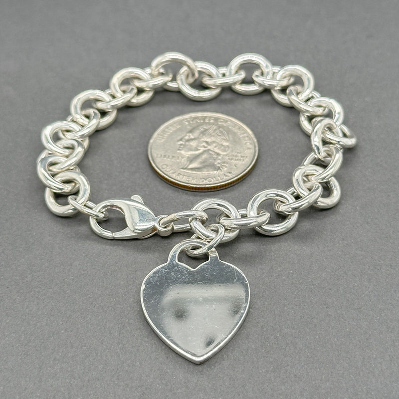 Estate Tiffany & Co. SS Heart Tag Bracelet