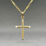 Estate 18K Y Gold 33.34mm Cross Pendant