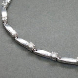 Estate 14K W Gold 0.95ctw Diamond Link Bracelet