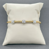 Estate Charriol STST 18 0.11ctw Diamond Bangle