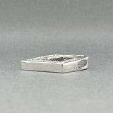 Estate 14K W Gold 1.59ctw Diamond Slide Pendant