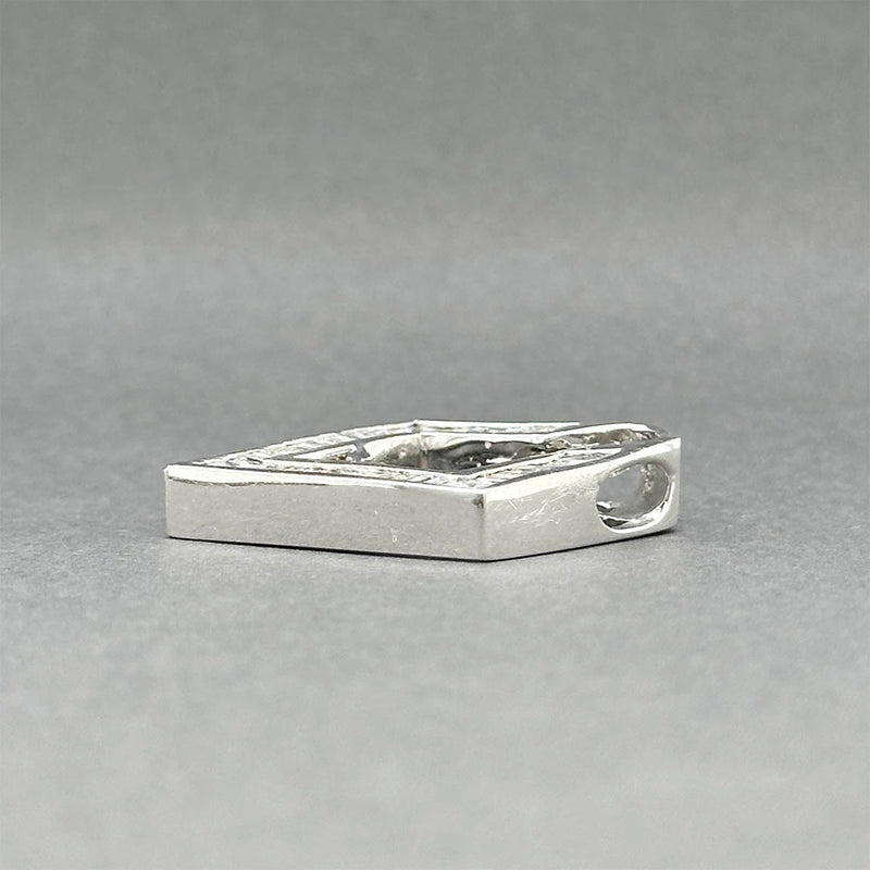 Estate 14K W Gold 1.59ctw Diamond Slide Pendant