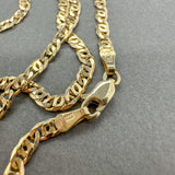Estate 14K Y Gold 3.3mm 22” Fancy Curb Link Chain