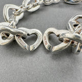 Estate Tiffany & Co. SS 18 Heart Link Bracelet