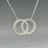 Estate 14K W Gold Double Circle Necklace