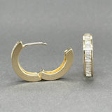 Estate 14K Y Gold 0.90ctw G-H/SI1-2 Diamond Huggie Earrings