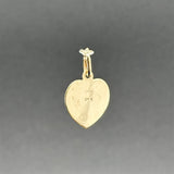 Estate 14K Y Gold Chai Heart Pendant