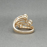 Estate 14K Y Gold 0.84ctw I/SI1 Diamond Crossover Ring