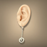 Estate 14K Y Gold Chain Drop Earrings