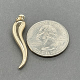 Estate 14K Y Gold 33.70mm Italian Horn Pendant