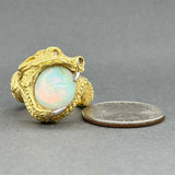 Estate 18K Y Gold 4.61ct Opal Dragon Ring