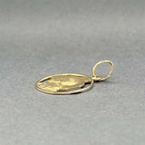 Estate 18K Y Gold Jesus Medallion Pendant