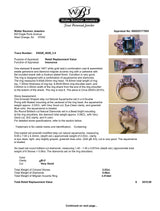 Estate 14K W Gold 2.03ct Aquamarine & 0.06ctw Diamond Ring