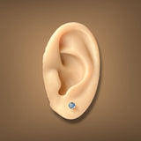 Estate 14K Y Gold 0.64ctw Sapphire Stud Earrings
