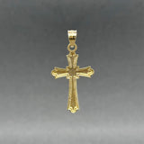 Estate 10K Y Gold 28.49mm Cross Pendant