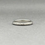 Estate 18K W Gold 2.56mm Textured Ring