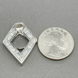 Estate 14K W Gold 1.59ctw Diamond Slide Pendant