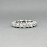 Estate 14K W Gold 3.50ctw I-J/I1-2 Diamond Eternity Ring
