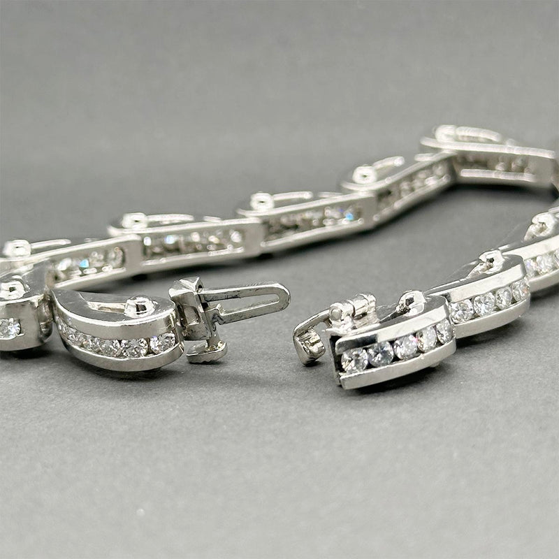 Estate Charles Krypell Platinum & 5.90ctw Diamond Link Bracelet