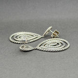 Estate David Yurman SS 0.17ctw H-I/SI1-2 Diamond Cable Classic Teardrop Earrings