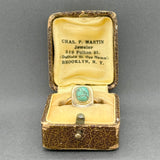 Estate Art Deco 10K R Gold 1.63ct Turquoise Ring